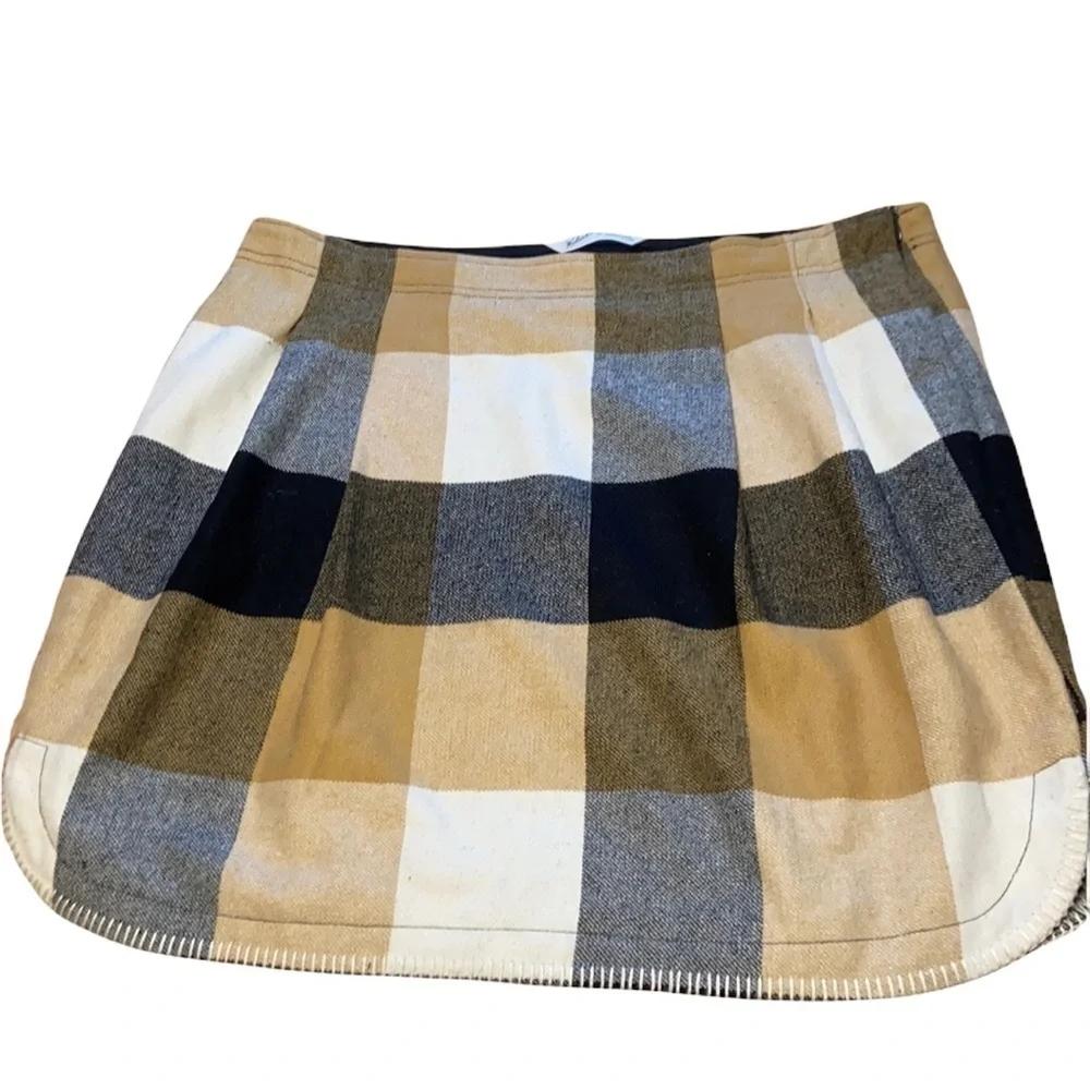 Woolrich wool blend checkered skirt